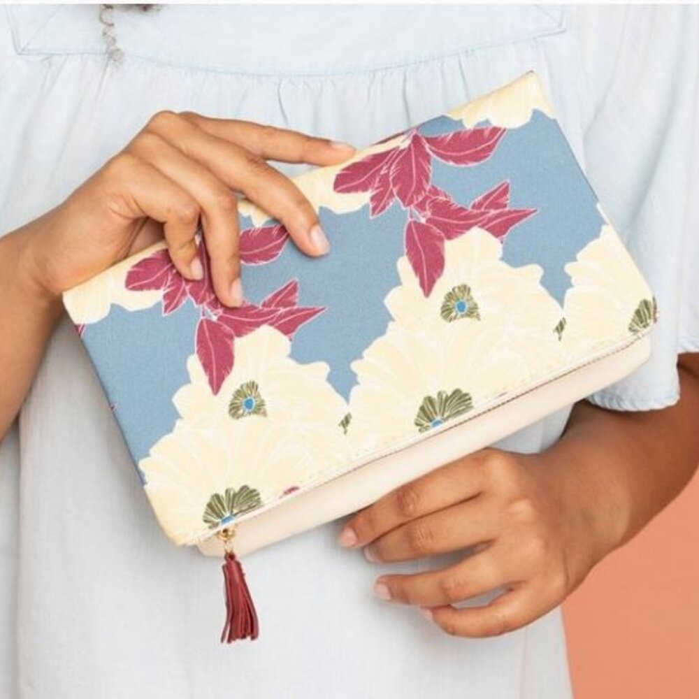 Rachel Pally In Bloom Reversible Fold Over Clutch